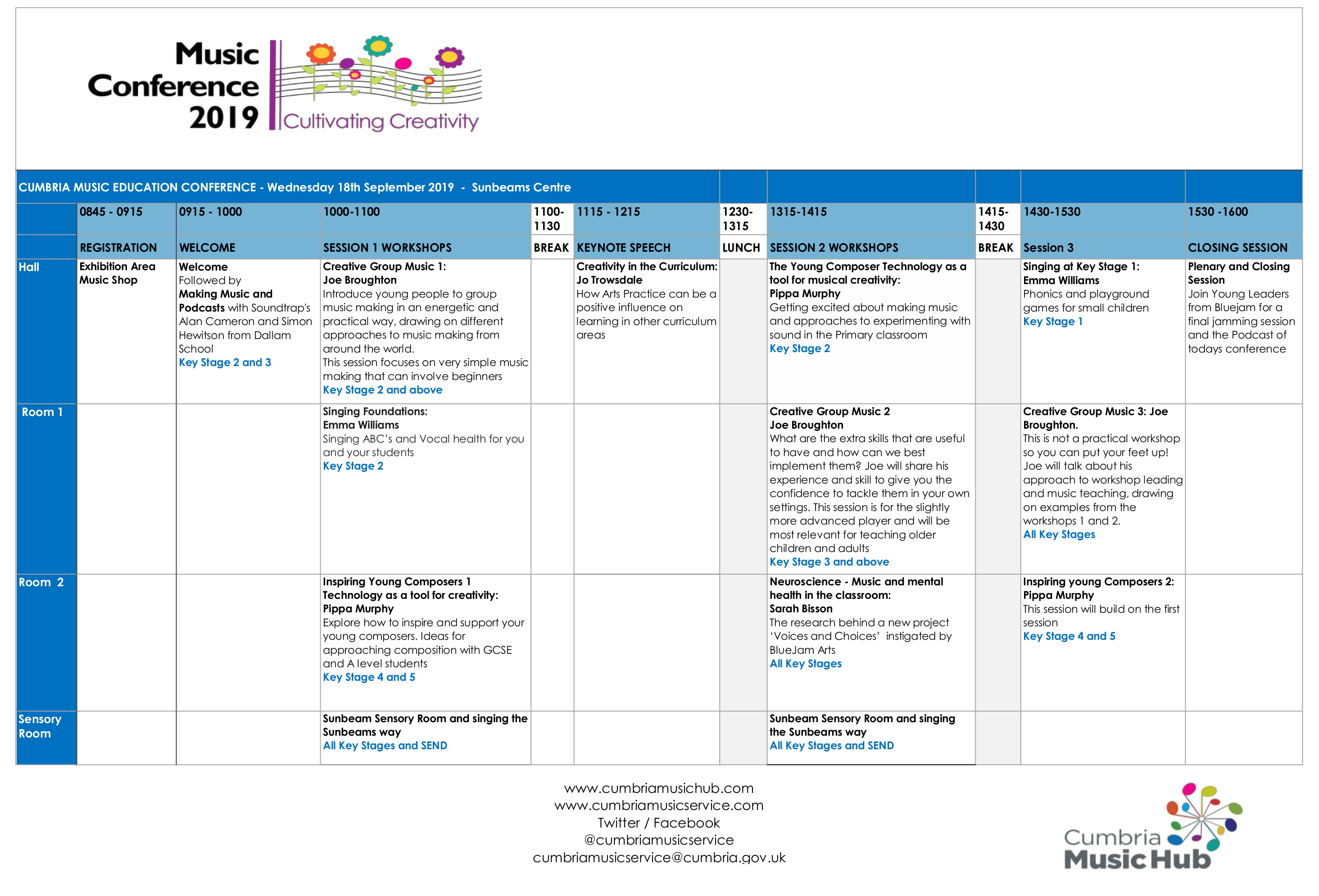 2019 Music Conference Programme