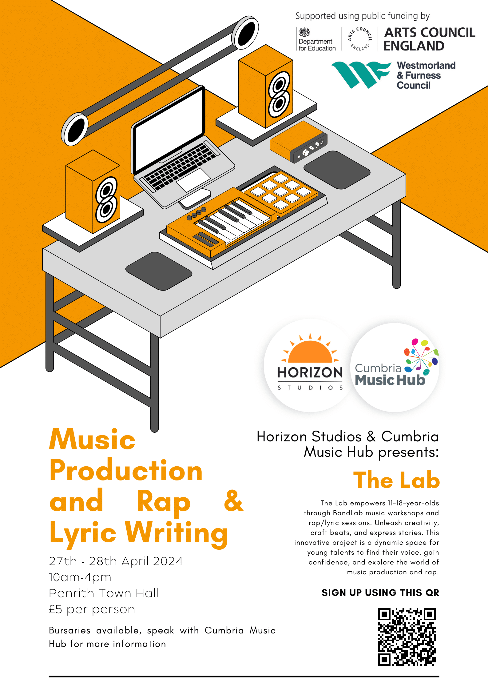 The Lab Poster - Horizon x Cumbria Music Hub